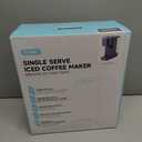 Single Serve Coffee Maker, Iced and Hot Coffee Machine for K Cup & Grounds, Compact Design, 40oz Removable Water Reservoir, 6 to 24 Oz Brew Sizes, Fits 7.3" Travel Mug, Gray