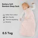 BubblePanda Rayon Made from Bamboo Sleep Sack 12-18 Months 0.5 Tog Soft Lightweight Toddler Sleep Sack 1t for Babies 2-Way Zipper Wearable Blanket Baby 12 Months