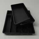 Lifewit Large Silverware Drawer Organizer, Expandable Utensil Tray for Kitchen, BPA Free Flatware and Cutlery Holder, Adjustable Plastic Storage for Spoons Forks Knives, Large, Black