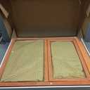 Large Outdoor Indoor Rabbit Hutch Wooden Bunny Rabbit Cage 2-Story with Run No-Leak Pull-Out Tray Waterproof Asphalt Roof Ramp for Guinea Pig Small Animal Wood Pet House Home Orange