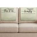 Tatuo 2 Pieces Recliner Headrest Protector Couch Headrest Covers with Inspirational Words Chair Sofa Slipcover for Furniture Home Decoration, 26.77 x 16.93 Inch(Elegant Style)