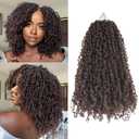 Yanky Twist Crochet Hair 12 Inch 9 Packs Pre Looped Mini Twist Yankee Twist Micro Yaki Twist Synthetic Curly Crochet Hair Extensions For Black Women(12inch,#4)
