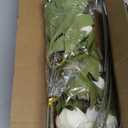 VIERENA 6 Pcs Faux Silk Peony Artificial Flowers for Vase -27", Bulk Fake Peonies Branches with Stems for DIY Bouquet Centerpieces Wedding Fillers Arrangements Shower Decorations (Cream)