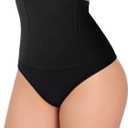 Tummy Control Thong Shapewear for Women High Waisted Seamless Shaping Thong Panties Body Shaper Underwear (Blue, XXL)