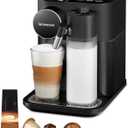 Nespresso Original Gran Lattissima Espresso Machine By De'Longhi, Black Sophisticated Darks One-Touch Machine With Integrated Milk System For Cappuccinos And Lattes. Dishwasher Safe Milk Tank