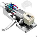 Silver Headshell, AT-3600L Magnetic Cartridge Compatible with Pioneer PLX-1000 PL-518 PL-530 PL-A35 PLX-500 PL-560 PL-200 PL-516 PL-255 PL-200X XL-A700 PL-A45D, Record Player Turntable Cartridge