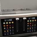 4 Slice Toaster Touch Screen, Stainless Steel Toasters Digital Timer, Dual Control Panel Toasters, 8 Shade Settings 6 Bread Types for Bagel, Cancel, Defrost 1650W