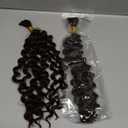 Ocean Wave Crochet Hair Deep Wave Braiding Hair 24 Inch 2 Packs Curly Wavy Hair for Boho Braids Synthetic Hair Extensions for Black Women (33#)