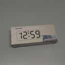 Peakeep Small Digital Alarm Clock Plug in for Bedrooms Bedside, Tiny Electric Clock Large Big Numbers Display with Battery Backup for Desk Table, 6 Dimmers, 5 Adjustable Alarm Volumes (Blue)