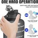 HydroPal 1 Gallon Water Bottles with Straw, 128 oz Water Bottle BPA Free Innovative 2-IN-1 Lid Gym Bottle with Times to Drink Motivational, Large for Sports Fitness Camping Water Jug 13.8X5.5 inch