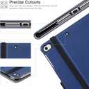 for iPad mini 5 2019/Mini 4 3 2 1 Case 7.9 Inch, Premium PU Leather Folio Stand Cover with Auto Wake/Sleep, Front Card Pocket for iPad mini 5th/4th/3rd/2nd/1st Generation, Navy Blue