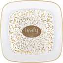 Leaf Square Organic Gold/White Combo Plates, 7.25" & 10", Case of 128 (4 packs x 32)