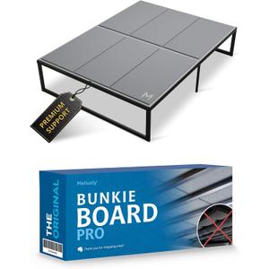 Meliusly Low Profile Bunkie Board Queen Size (60x80) - Non-Slip Breathable Bed Support Board for Slatted Bed Frame, Anti-Sag Under Bed Support, Noise Minimizing Moisture Resistant Bed Board