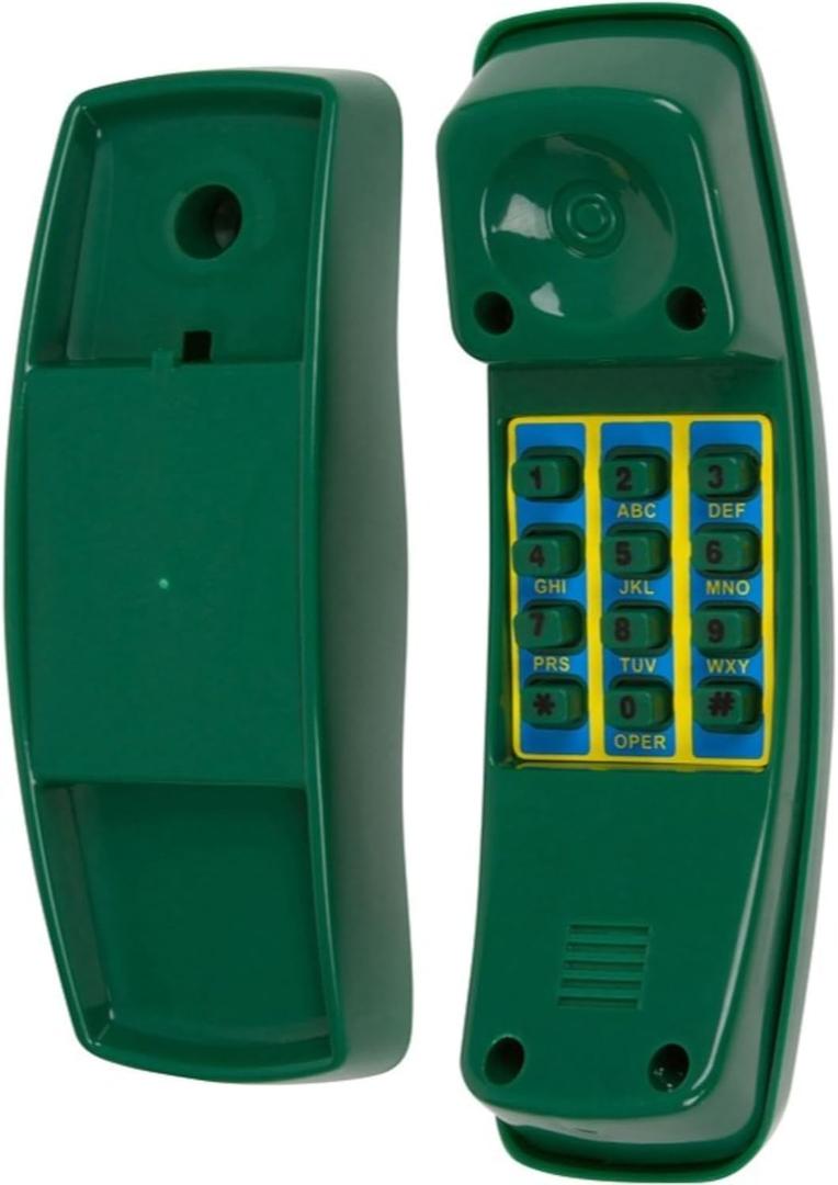 HAPPYPIE Toy Phone for Kids Swing Set Phone Pretend Phones and Learning Education Phones Plastic Telephone Creative Children Play Phone for Toddlers Baby Cell Phone Playhouse Phone (Dark Green)