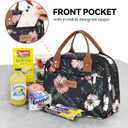 HOMESPON Insulated Lunch Bag for Women Men Adults Lunch Tote with Front Pocket Lunch Box Container Cooler Bag for Work Picnic (Floral)