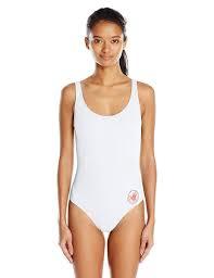 Body Glove Women's Standard Smoothies Noa Solid One Piece Swimsuit with Strappy Back Detail Medium Size White