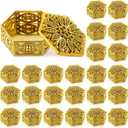 Yexiya 24 Pcs Indian Return Gifts for Pooja Bulk Hollow out Hexagon Candy Boxes Decorative Candy Containers Golden Hexagon Box Storage Gift Boxes for Wedding Christmas Birthday Party Decorating