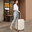 TILYMOL Hardside Carry On Luggage 22x14x9 Airline Approved with Spinner Wheels, Lightweight 20-inch Carry-On Suitcase for Men & Women, White