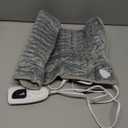 Deepsoon Heating Pad,Electric Heating Pads for Back,Neck,Abdomen,Moist Heating Pad for Shoulder,Knee,Arms,Legs,Dry/Moist Heat & Auto Shut Off,Christmas Gifts for Men and Women,Silver,24x12 Inch