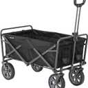 Mac Sports Collapsible Folding Outdoor Utility Wagon, Black