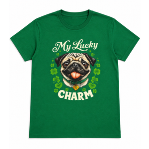 T Shirt, Cozy St. Patrick's Doggone Lucky Women's Green, Size L