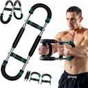 2025 Pro Saker Twister Arm Trainer, Adjustable Power Twister Bar, Chest Shoulder Arm Workout Equipment, Portable Detachable Upper Body Fitness Machine for Home & Gym, Blue 40-100lbs