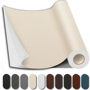 Shagoom Leather Repair Patch, 17X79 Inch Repair Patch Self Adhesive Waterproof, DIY Large Vinyl Patches for Couches, Furniture, Kitchen Cabinets, Wall Beige, 17X79 Inch