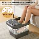 Collapsible Foot Spa Bath with Heat and Massage, Motorized Shiatsu Foot Massager Tub for Plantar Fasciitis & Stress Relief, Temp Control, Bubbles, Remote, Pedicure Spa at Home