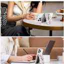 Jusy Phone Card Holder,Magnetic Phone Wallet Stand Adjustable Leather, Cute Pattern Wallet for Women Girls - Retro Flower