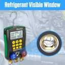 PLAYOCCAR Refrigeration Digital Manifold HVAC Gauge Kit, Vacuum Pressure Temperature Dignostic Tester Set for Testing Maintaining Air-Conditioner & Refrigerator