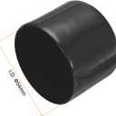 uxcell 8pcs Rubber End Caps 54mm ID Vinyl Round End Cap Cover Screw Thread Protectors Black