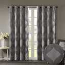 Sun Smart Bentley Total Blackout Window Curtains, 1 Panel 50x95 Charcoal