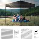 10×10 Canopy Replacement Top, Pop Up Canopy Replacement Tent Cover for Straight Leg Frame, Waterproof Canopy Top Cover for Garden Patio Camping (Top Only)(Black)