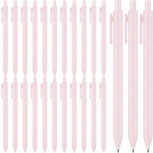Fulmoon 25 Pcs Ballpoint Pens Bulk Retractable Comfortable Writing Pens Cute Back to School Supplies in Medium Point 1.0 mm for Teacher Student Bridal Shower Baby Shower