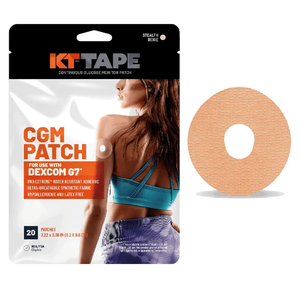 KT Tape, Dexcom G7 CGM Patch, Pro Extreme Water Resistant Adhesive, Ultra-Breathable Synthetic Fabric