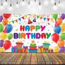 KatchOn, Rainbow Happy Birthday Banner- Xtralarge 72x44 Inch | Colorful Happy Birthday Sign for Rainbow Birthday Party Supplies | rainbow birthday Decorations