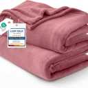 Bedsure GentleSoft Fleece Throw Blanket for Couch Dusty Rose - Lightweight Plush Fuzzy Cozy Soft Blankets and Throws for Sofa, 50x60 inches