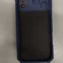 SSLOTSCASE for iPhone 17 Pro Max Case with Stand & Credit Card Holder & Sliding Camera Cover & Camera Stand & Wallet, Rugged Silicone Edge Protective Case Cover for iPhone 17 Pro Max 6.9'' 2025, Blue