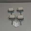 4PCS Locking Heavy Duty Roller Casters Wheels for Metal Bed Frame (Twin Full Queen King Cal-King)