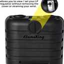 Flame King Dual 30LB LP Propane Tank Light Plastic Heavy Duty Cover for RV, Travel Trailer, Camper And Recreational Vehicle - Black