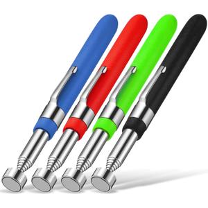 Geiserailie 4 Pcs Telescoping Magnet Pickup Tool Extendable Magnetic Sticks Grabber Pickup Tool Practical Gifts for Men, Dad, Husband, Handyman, Mechanic(5 lb)