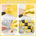 30PCS Double Sided Square Foil Balloons Wall,19 Inches Chrome Foil Balloons Tunnel Arch Garland Kit for Birthday,Anniversary,Wedding,Graduation Party Background Graduation Party Decoration (Gold Silver and Gold Black)