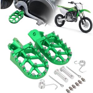 AnXin Foot Pegs Motorcycle Universal CNC Footpeg for KX KLX 50-125cc BT200X Mini Bike SSR Apollo RFZ TaoTao Lifan Kayo Coolster Pit Bike - Green