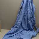 Women's Casual Halter Tiered Vacation Maxi Dress with Pockets (Medium, Azure)