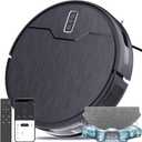 Robot Vacuum and Mop Combo, Robot Vacuum Cleaner, 6 Cleaning Modes, Large Capacity Water Tank Dustbin, Self-Charging, WiFi/App/Alexa, Ideal for Hard Floor, Carpet, Pet Hair (Grey-1)