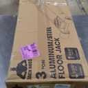 Jack Boss 3 Ton Low Profile, Aluminum and Steel Racing Floor Jack with Dual Pistons Quick Lift Pump for Sport Utility Vehicle, Lifting Range 3-15/16" min to 18-5/16" max, Net Weight 58.5 lb, Red