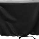 Fire Pit Cover, 34" x 34" x 30" Square Gas Fire Pit Cover, Waterproof 600D Heavy Duty Square Patio Fire Pit Table Cover, Full Coverage Dustproof Anti UV OutdoorFire Pit Covers