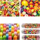 Small Jigsaw Puzzles for Adults Mini Puzzles 150 Pieces Small Puzzles Micro Piece Puzzle Travel Challenging Difficult Puzzles Macaron Dessert Fruit Strawberry Candy Puzzle 6 x 4 inch 3 Pack