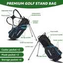XDriveMax 10 Pieces Golf Clubs Full Set Mens Right Hand,Golf Set Includes Stand Bag with Rain Hood, 1#Driver 3#Wood #5 Hybrid,with 3 Head Covers, 6# 7# 8# 9# PW# Irons and Putter, Blue Men