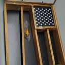 Wooden Challenge Coin Holder Display Case 16"x13", Large Coin Shadow Box with Clear Acrylic Door, Thoughtful Military Retirement Gift for Veterans, Law Enforcement & Coin Collectors